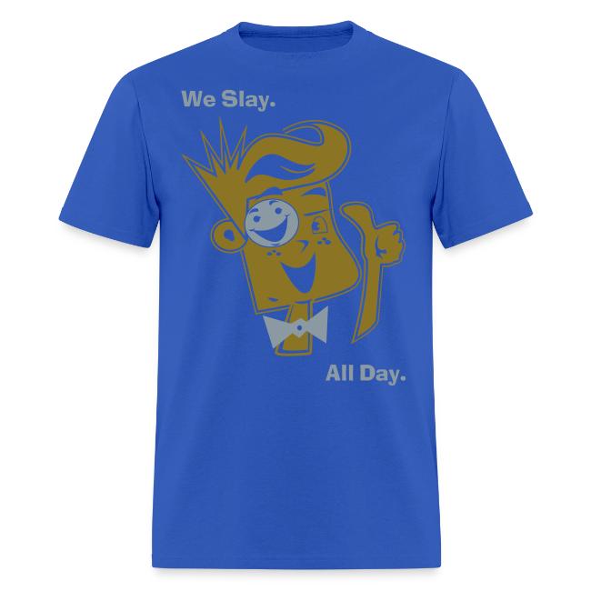 We Slay All Day Shiny Shirt Metallic Silver & Gold