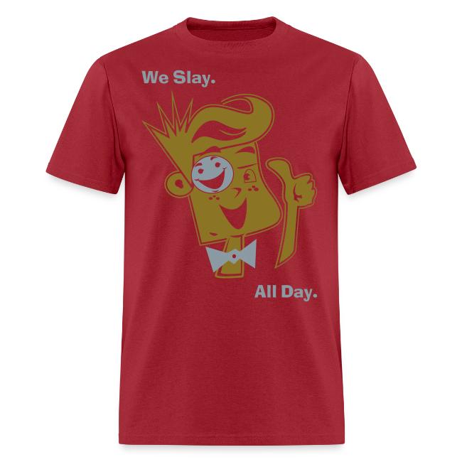 We Slay All Day Shiny Shirt Metallic Silver & Gold