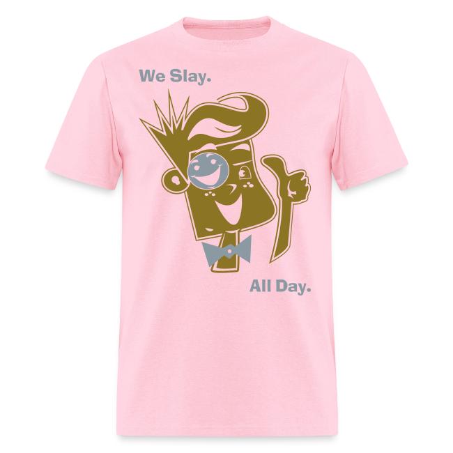 We Slay All Day Shiny Shirt Metallic Silver & Gold