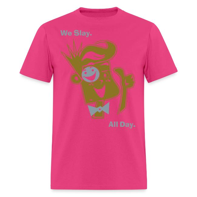 We Slay All Day Shiny Shirt Metallic Silver & Gold