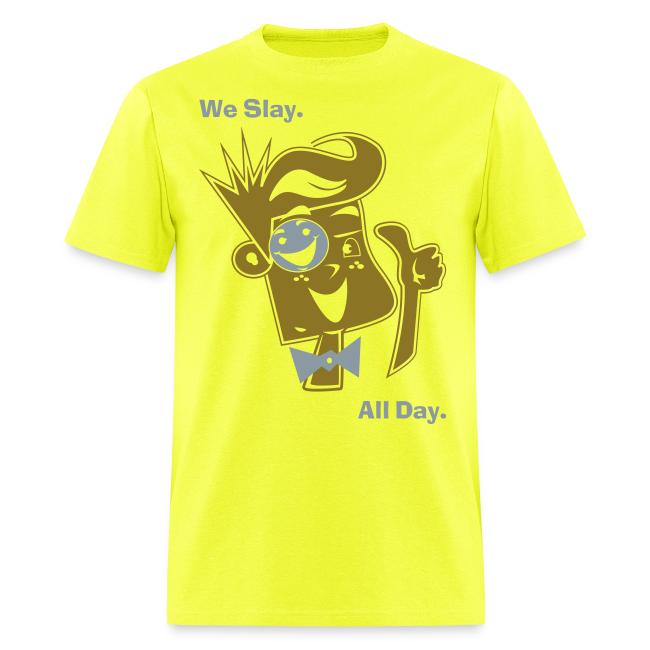 We Slay All Day Shiny Shirt Metallic Silver & Gold