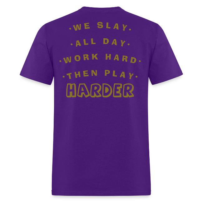 We Slay All Day Shiny Shirt Metallic Silver & Gold