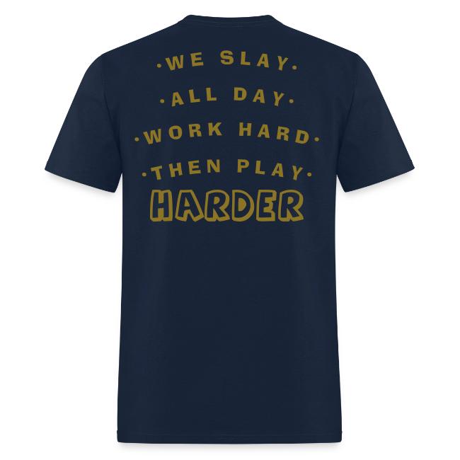 We Slay All Day Shiny Shirt Metallic Silver & Gold