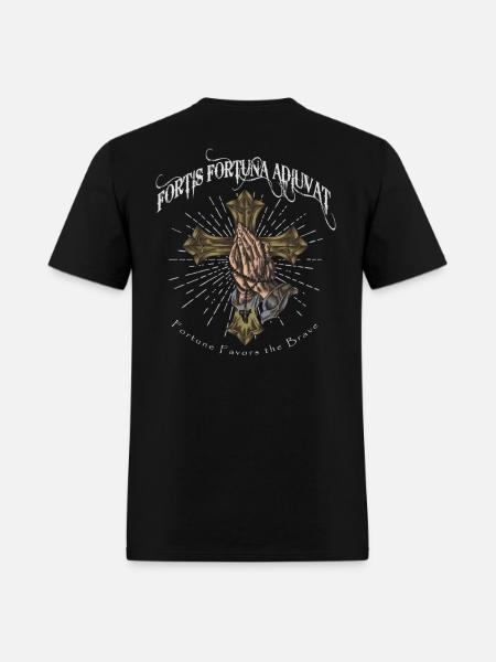 FORTIS FORTUNA ADIUVAT - FORTUNE FAVOR THE BRAVE - Men's T-Shirt - black