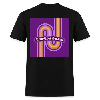 Reno Low Roller Logo Design - Men's T-Shirt - black - Back - Jose (178cm)