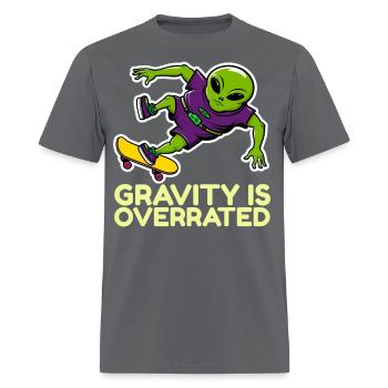 Gravity is Overrated - Men's T-Shirt - charcoal - Front - Jose (178cm)