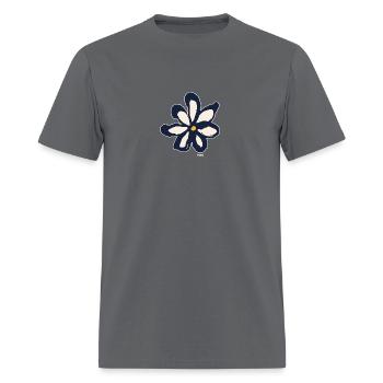 Mono Sketch Flower - Men's T-Shirt - charcoal - Front - Jose (178cm)