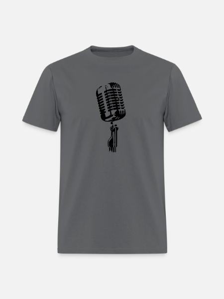 microphone - Men's T-Shirt - charcoal