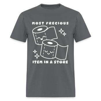 MOST PRECIOUS ITEM IN A STORE (pd232) - Men's T-Shirt - charcoal - Front - Jose (178cm)
