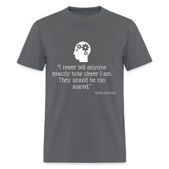Intelligence - Men's T-Shirt - charcoal - Front - Jose (178cm)