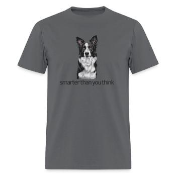 Border Collie - Men's T-Shirt - charcoal - Front - Jose (178cm)