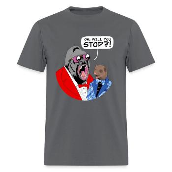 "Oh, will you stop?!" Gorilla and The Weasel - Men's T-Shirt - charcoal - Front - Jose (178cm)