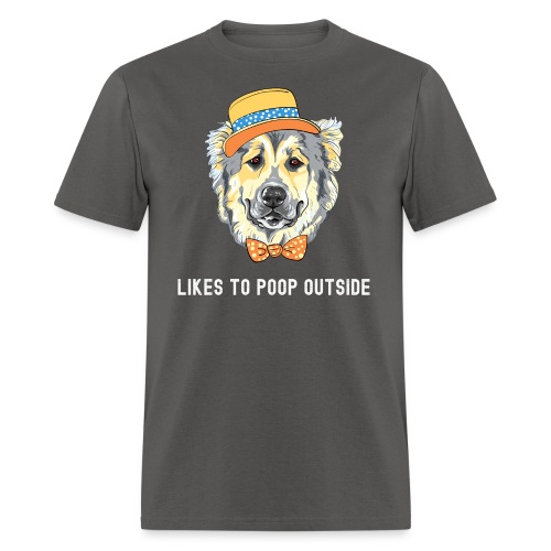 Likes To Poop Outside - Caucasian Sheperd Dog - Men's T-Shirt