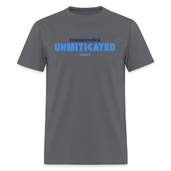 Transcended Unmitigated Bastard – Bold Humor - Men's T-Shirt - charcoal - Front - Jose (178cm)