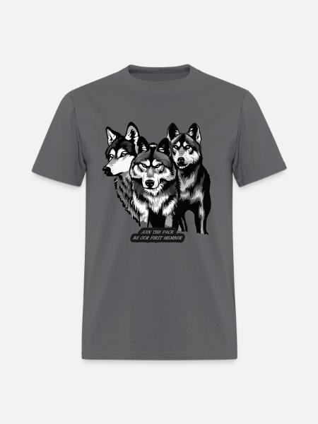Join The Wolfpack - Men's T-Shirt - charcoal