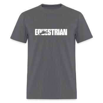 Equestrian Hoodies Designs Equestrian Hoodies Grey - Men's T-Shirt - charcoal - Front - Jose (178cm)