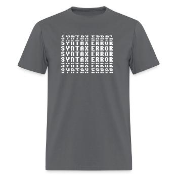 Retro SYNTAX ERROR - Men's T-Shirt - charcoal - Front - Jose (178cm)