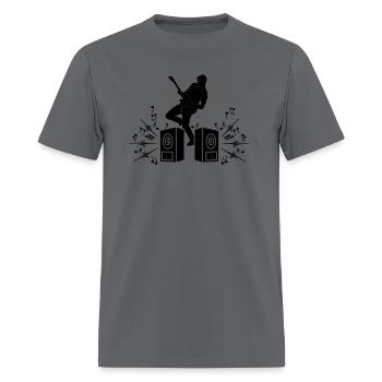 Guitar player with electric guitar - Men's T-Shirt - charcoal - Front - Jose (178cm)