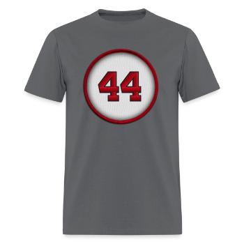 44 Hammerin Hank Fitted T Shirt - Men's T-Shirt - charcoal - Front - Jose (178cm)