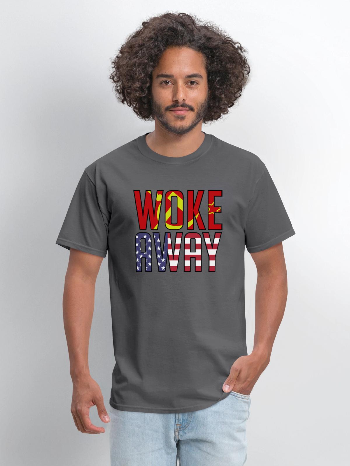 woke away 1 - Men's T-Shirt - charcoal - Front - Jose (178cm)