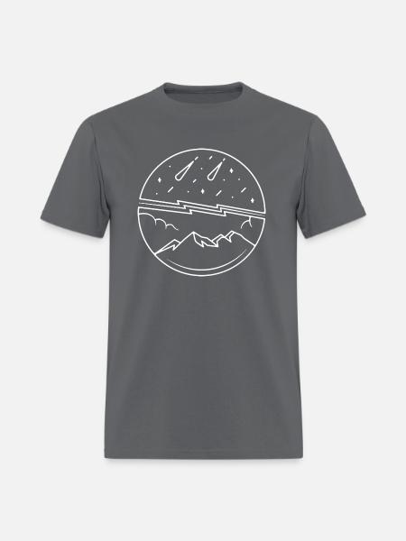 Meteors And Mountains - Men's T-Shirt - charcoal
