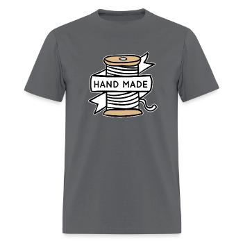 hand made - Men's T-Shirt - charcoal - Front - Jose (178cm)