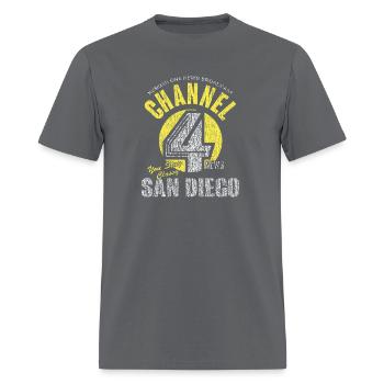 Channel 4 News - Men's T-Shirt - charcoal - Front - Jose (178cm)
