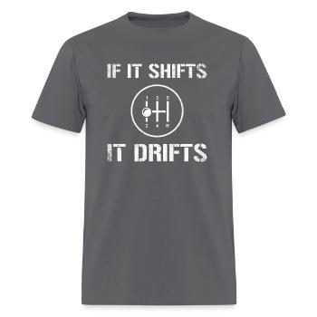 S’il se déplace, il dérive à la dérive - T-shirt Homme - gris - Devant - Jose (178cm)