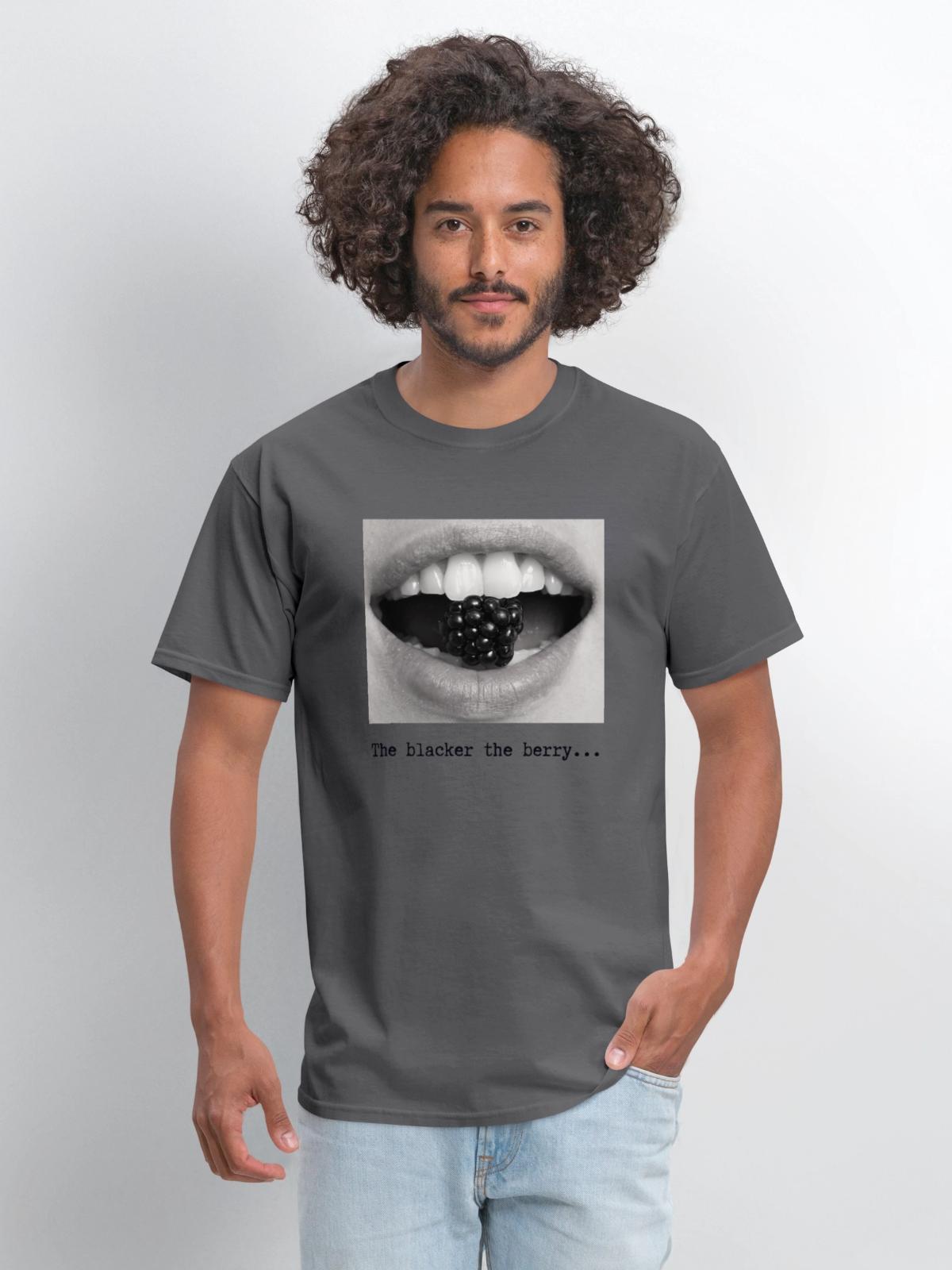 The Blacker the Berry - Men's T-Shirt - charcoal - Front - Jose (178cm)