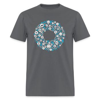Social Media - Men's T-Shirt - charcoal - Front - Jose (178cm)