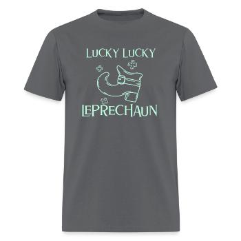 Lucky Lucky Leprechaun - Men's T-Shirt - charcoal - Front - Jose (178cm)