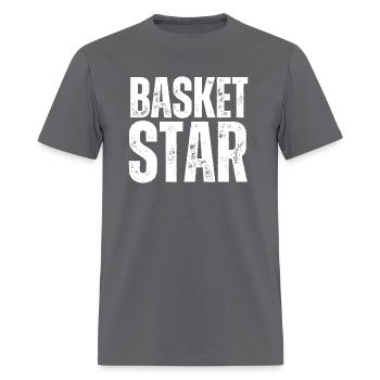 Basket Star - Men's T-Shirt - charcoal - Front - Jose (178cm)