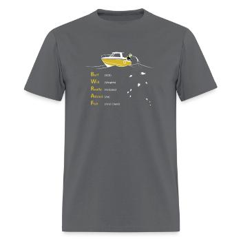 BWRAF - Scuba Buddy Check Acronym - Men's T-Shirt - charcoal - Front - Jose (178cm)