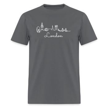 London England Skyline Love London - Men's T-Shirt - charcoal - Front - Jose (178cm)