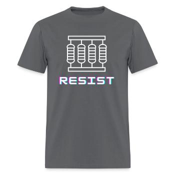 Resistor Symbol Design – Tech and Activist Art - Men's T-Shirt - charcoal - Front - Jose (178cm)