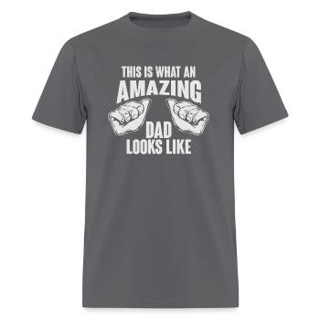 Awesome Dad - Men's T-Shirt - charcoal - Front - Jose (178cm)