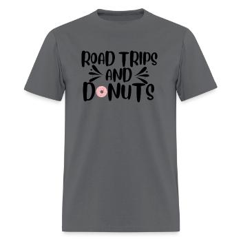 Road Trips and Donuts T-shirts - Men's T-Shirt - charcoal - Front - Jose (178cm)