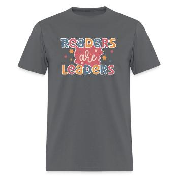 Readers are leaders - Men's T-Shirt - charcoal - Front - Jose (178cm)