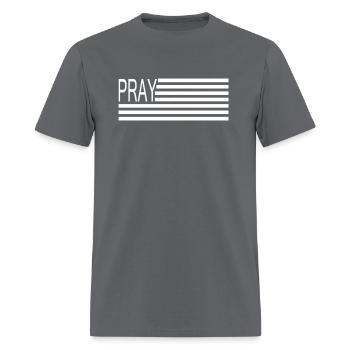 Pray Flag Kirk Cameron'S Campfire Revival Prayer - Men's T-Shirt - charcoal - Front - Jose (178cm)