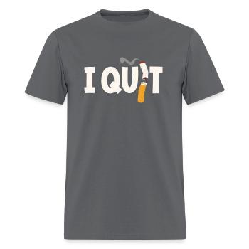 Quit Smoking Shirt, Quit Smoking Gift - No Smoking - Men's T-Shirt - charcoal - Front - Jose (178cm)