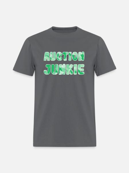 Auction Junkie green camo - Men's T-Shirt - charcoal