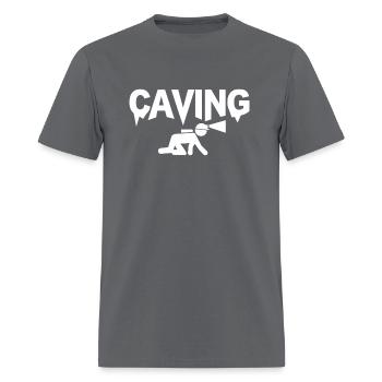 Caving Spelunking - Men's T-Shirt - charcoal - Front - Jose (178cm)