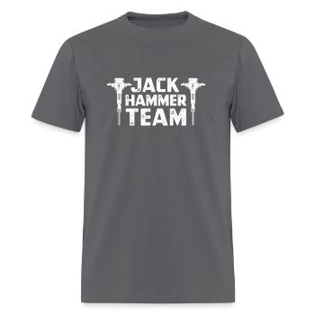 Jackhammer Team Demolishing Drill Hammer - Men's T-Shirt - charcoal - Front - Jose (178cm)