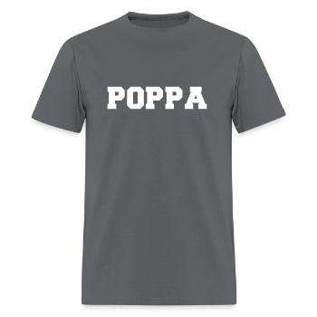 That Say Poppa - Men's T-Shirt - charcoal - Front - Jose (178cm)