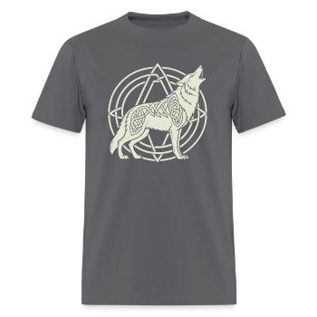 Rune Bound Wolf - Men's T-Shirt - charcoal - Front - Jose (178cm)