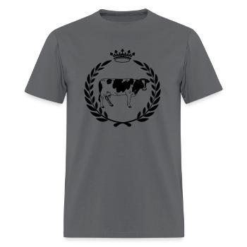 Vache en couronne de laurier avec couronne - T-shirt Homme - gris - Devant - Jose (178cm)