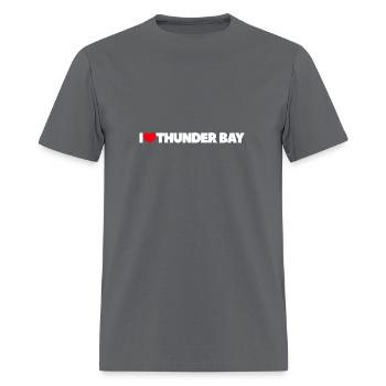 I Love Thunder Bay - Men's T-Shirt - charcoal - Front - Jose (178cm)