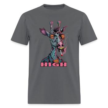 Kiffer Giraffe Cannabis - Men's T-Shirt - charcoal - Front - Jose (178cm)