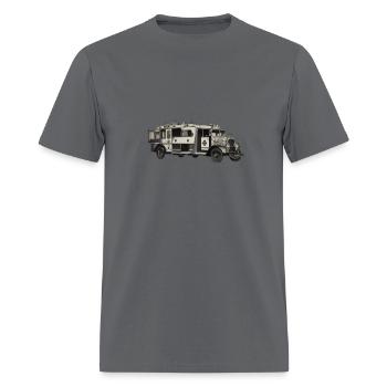 sticker An ambulance from the1950s - Men's T-Shirt - charcoal - Front - Jose (178cm)