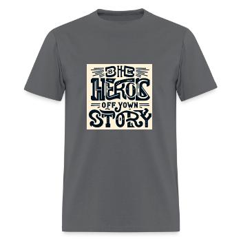 Be the Hero - Men's T-Shirt - charcoal - Front - Jose (178cm)